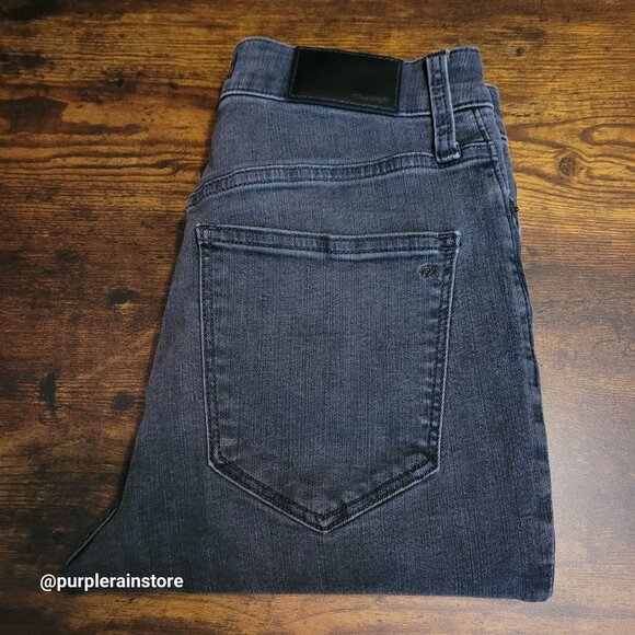 Madewell Jeans 27 Curvy High Rise Skinny Black Sea Wash Tummy Control Stretch - Picture 3 of 13